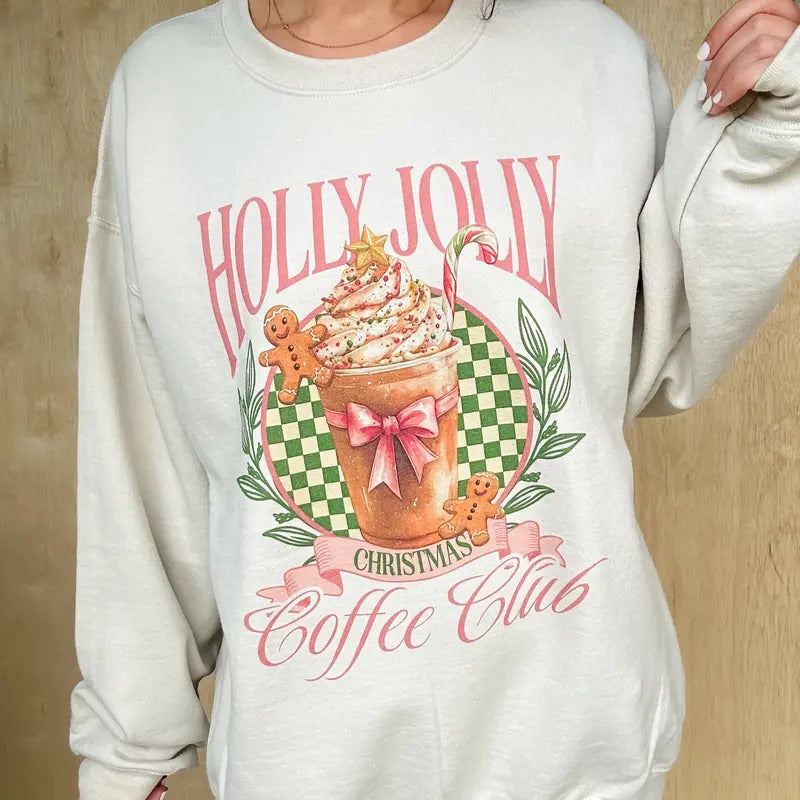 Holly Jolly Coffee Club Graphic Top