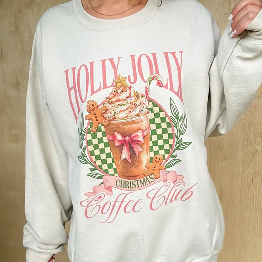 Holly Jolly Coffee Club Graphic Top