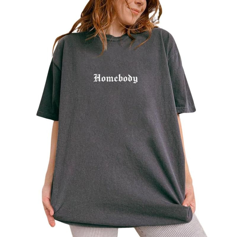 Homebody Vintage Shirt, Homebody Club Tee, Introvert Person Unisex Graphic Printed Tee, Work From Home Vintage Style...