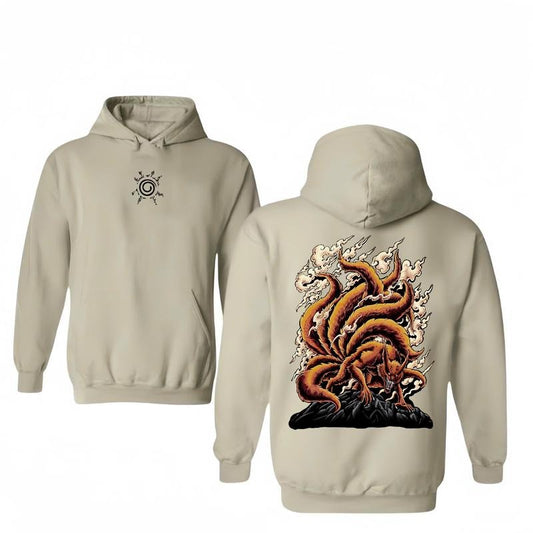 Jinchuriki Kurama Nine Tailed Fox Naruto Shippuden T-Shirt/Hoodie Vintage for Men and Women, Unisex Workwear Tee - Casual, Menswear