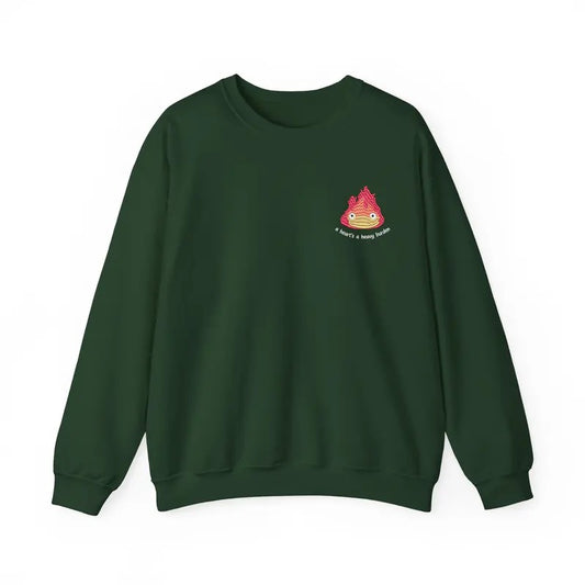 Howls Moving Castle Embroidered Tshirt/Sweatshirt/Hoodie, A Heart's A Heavy Burden, Calcifer, Howl and Sophie, Miyazaki Hayao Shirt, Studio Ghibli Shirt, Anime Gift