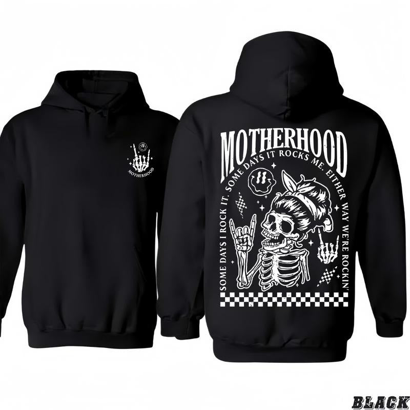 Motherhood Some Days I Rock It Shirt Rocking Mom T-shirt/Hoodie, Vintage for Men and Women, Unisex Vintage Crewneck