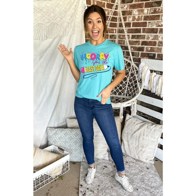 Hooray for the Last Day Teacher T-Shirt Hoodie, Sweatshirt | DripVista.com