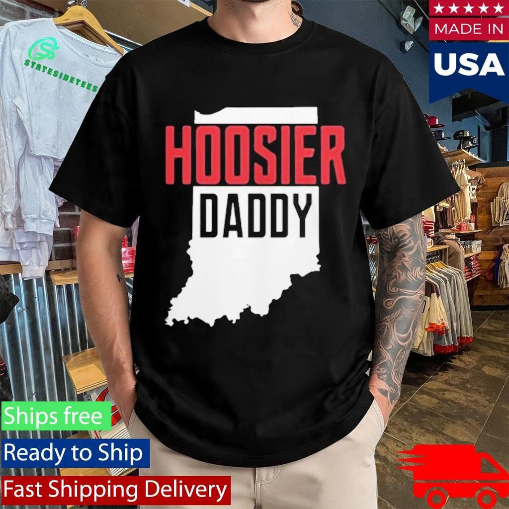 Hoosier Daddy Indiana State Map Shirt