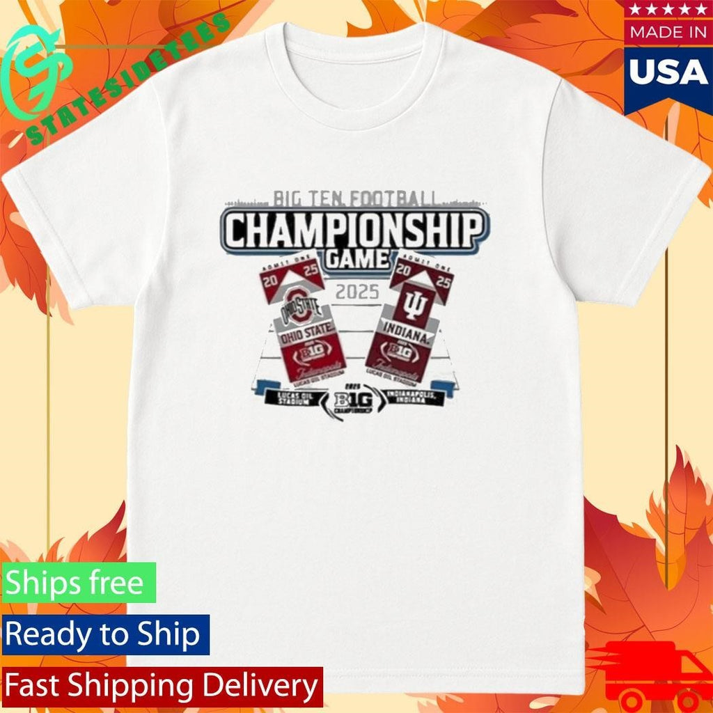 Hoosiers vs Ohio State Big Ten 2025 Football Championship Helmet Tickets Shirt