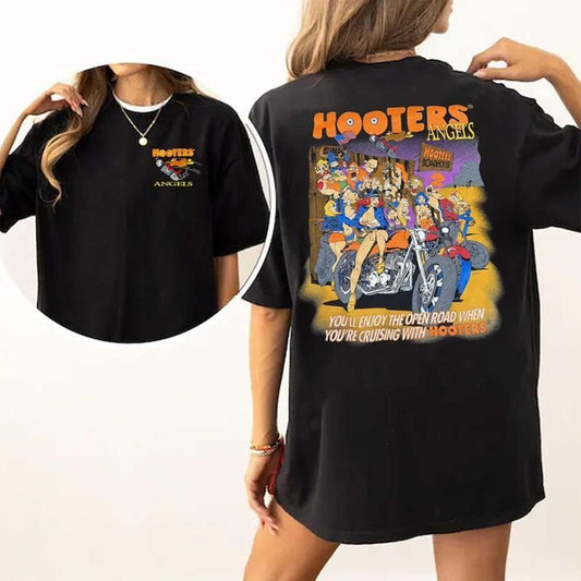 Hooters Angels Shirt, Funny Halloweeen Shirt, Halloween Sweatshirt, Halloween Shirt, Unisex Classic Cotton with Graphic Print in All Sizes, For Men, For Women
