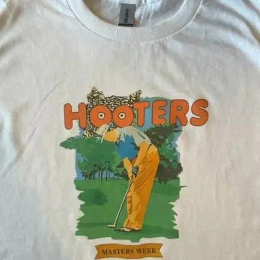 Hooters Masters Week 1993 Vintage Unisex T-shirt Golf Tee Cotton Menswear Cotton Menswear Top Decoration