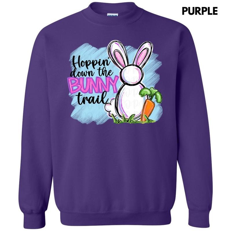 Hoppin Down Bunny Trail Sweatshirt T-Shirts, Hoodie | DripVista.com