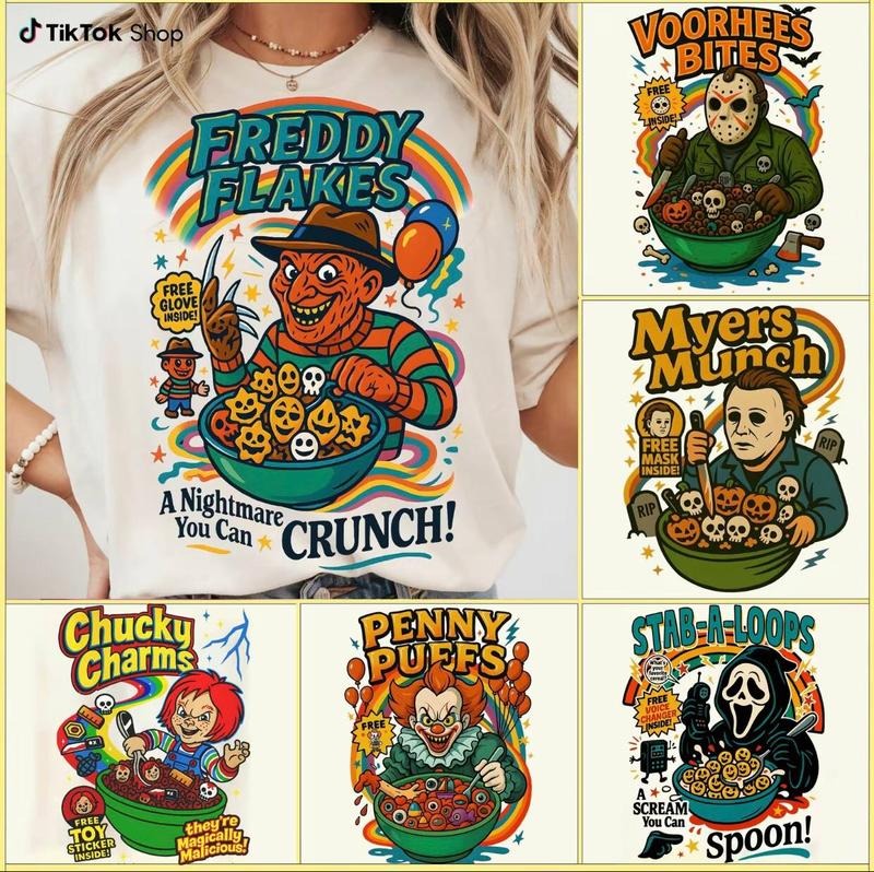 Horror Character Tee, Funny Halloween T-Shirt, Horror Halloween Movie Shirt Hoodie, Sweatshirt | DripVista.com
