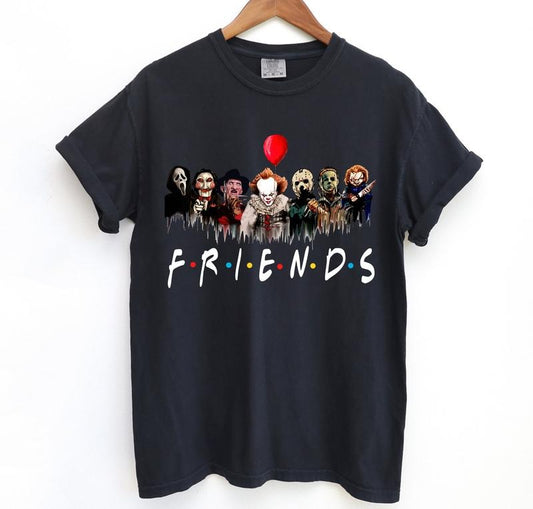 Horror Characters Friends Sweatshirt, Halloween Horror Characters Shirt, Friends Halloween Shirt, Horror Movie Characters Shirt