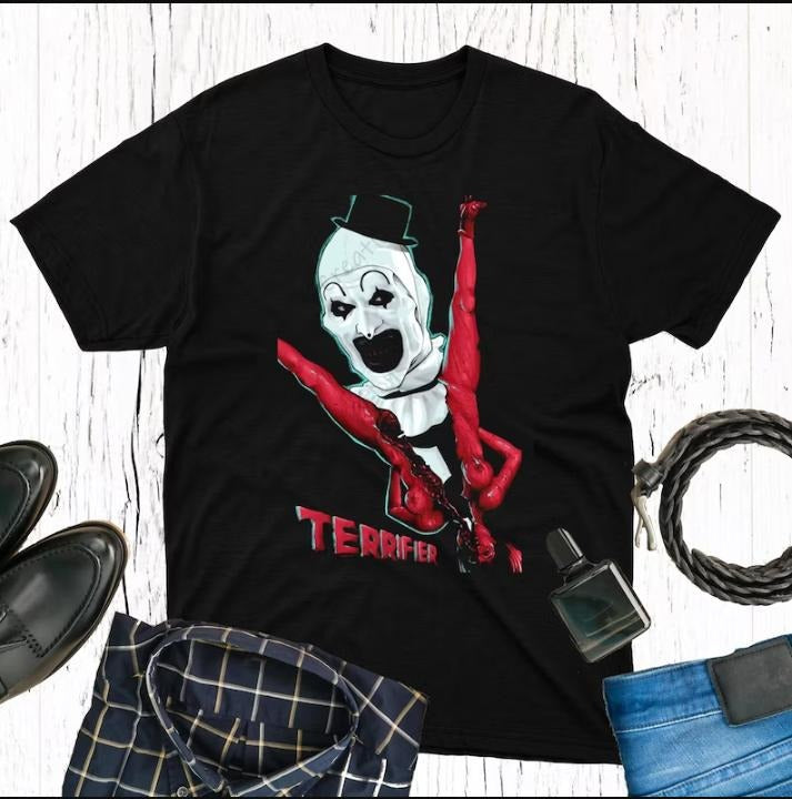 Horror Terrifier Movie T Shirt, Gift For Fans, Horror Fan Shirt, Movie Shirt Hoodie, Sweatshirt | DripVista.com