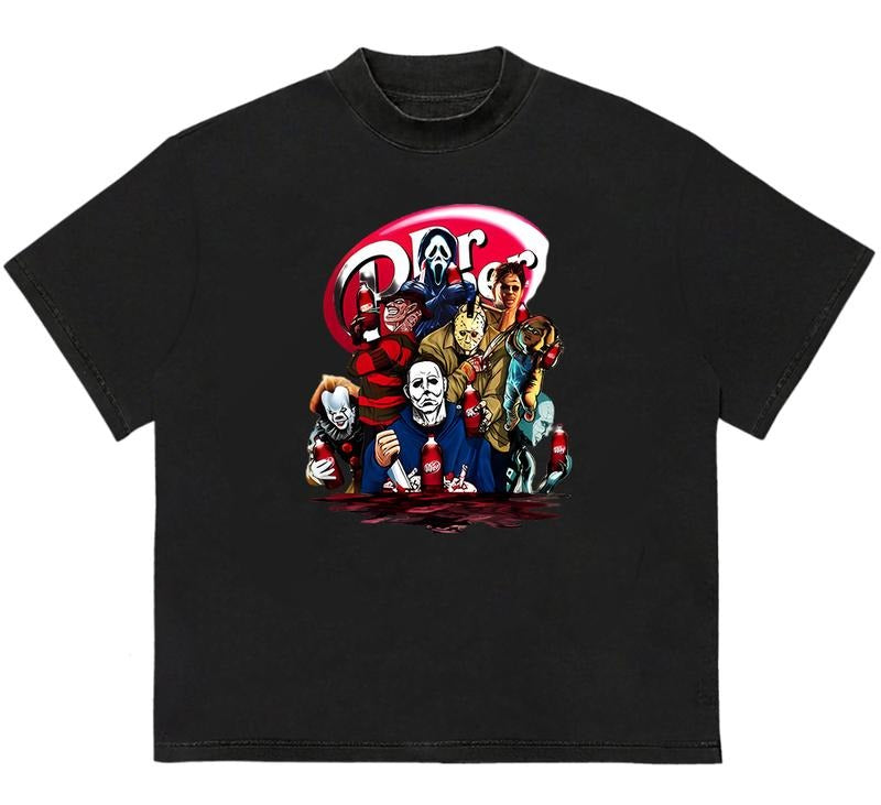 Horror character movie DrPeepper T-Shirt Stylish Gift for Her Soft Cotton Fabric Hoodie, Sweatshirt | DripVista.com