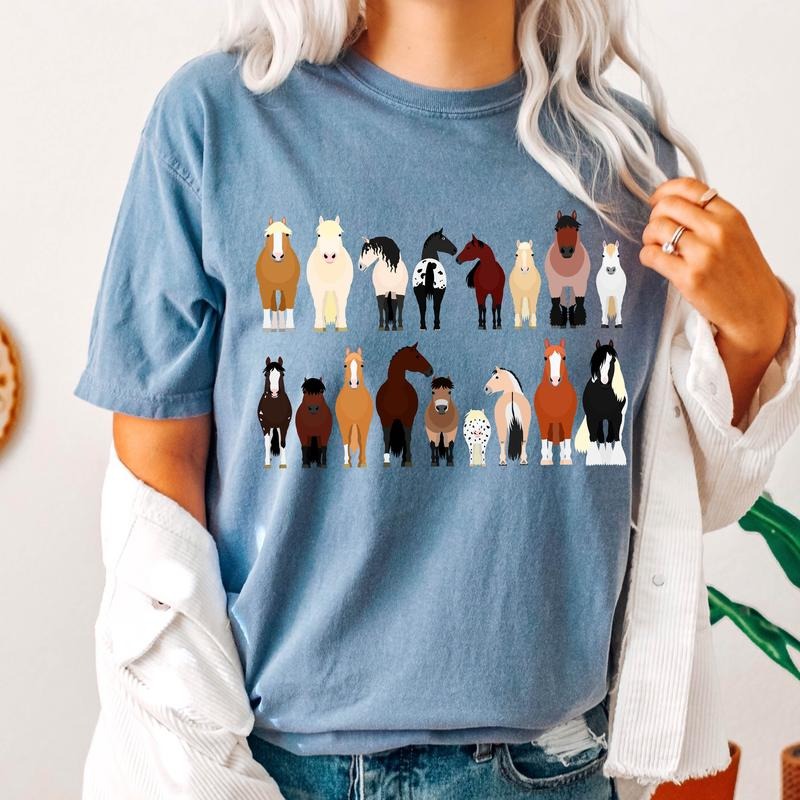 Horse Breeds Farm Animal Lover T-Shirtstyle{n002}2 T-Shirts, Hoodie, Sweatshirt | DripVista.com