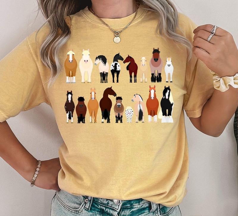 Horse Breeds Farm Animal Lover T-Shirtstyle{n002}3 T-Shirts, Hoodie, Sweatshirt | DripVista.com