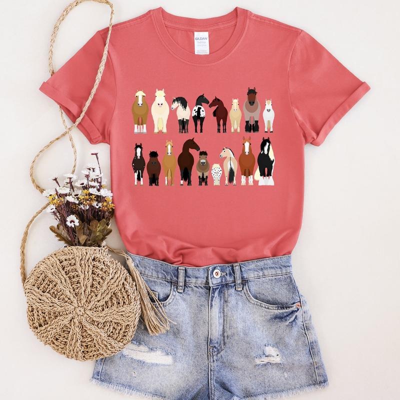 Horse Lovers Super Soft Tees, Farm Animal Shirts, Illustration, Breeds Hoodie, Sweatshirt | DripVista.com