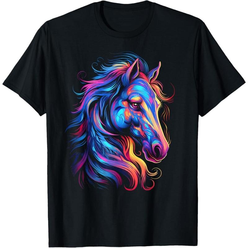 Horse Shirt For Women Teen Girls Beautiful Horse Graphic T-Shirt made in usa Hoodie, Sweatshirt | DripVista.com