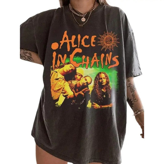 Hot Alice In Chains Band Member Unisex T-shirt, Retro Alice In Chains Graphic Tee, Gift For Him Her, Music Tour Shirt