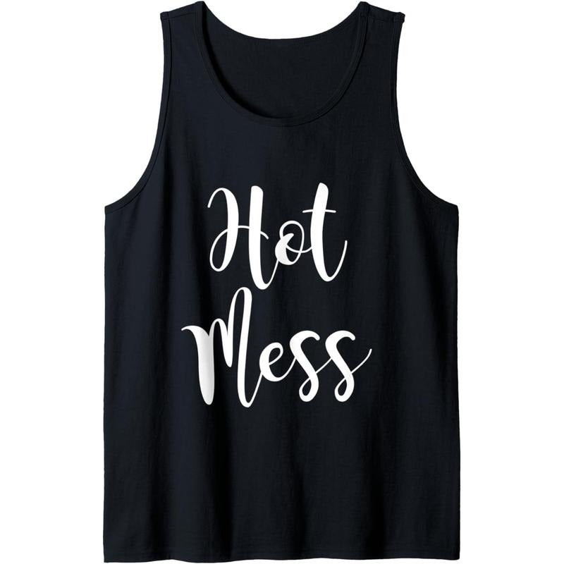 Hot Mess Tank Top | Cute Funny Hot Mess Women Tank Top MADE IN USA T-Shirts, Hoodie, Sweatshirt | DripVista.com