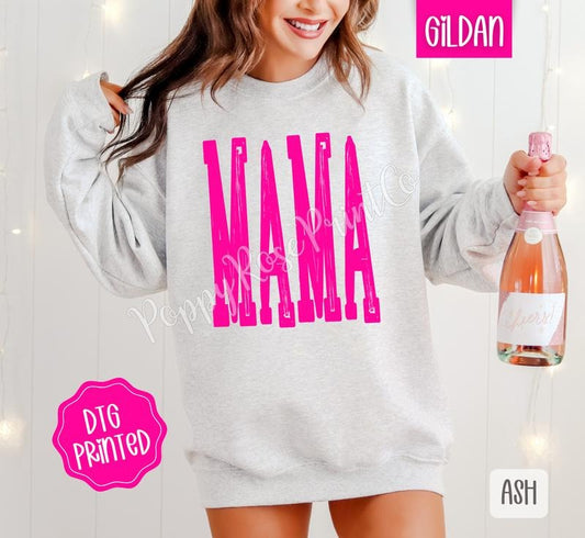 Hot Pink Mama Sweatshirt, Cute Mom Sweater, Trendy Crewneck, Mother's Day, Gift for Her