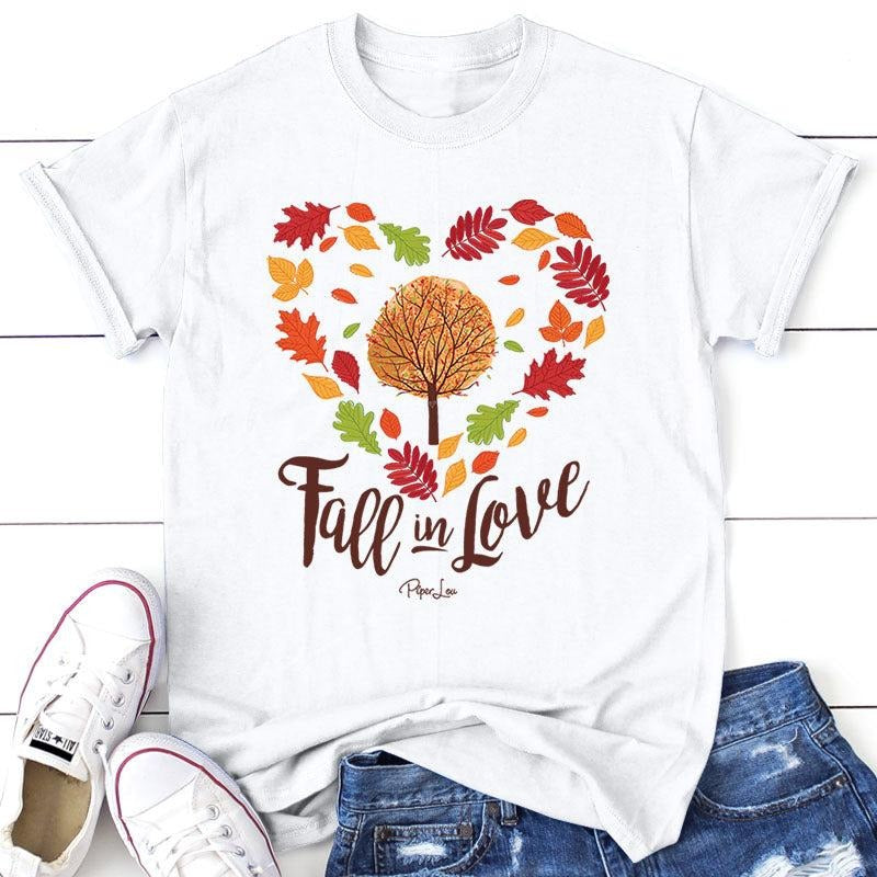 Fall | Fall In Love Apparel, Proudly Printed In The USA, Tee / Tank / V Neck Gray / White / Blue / Hot Pink, #sassy #cute...