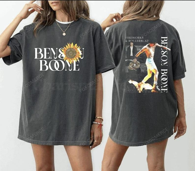 Hot Sale New Benson Boone Tour 2025 T-shirt Men Women Fashion Cotton Fabric Hoodie, Sweatshirt | DripVista.com