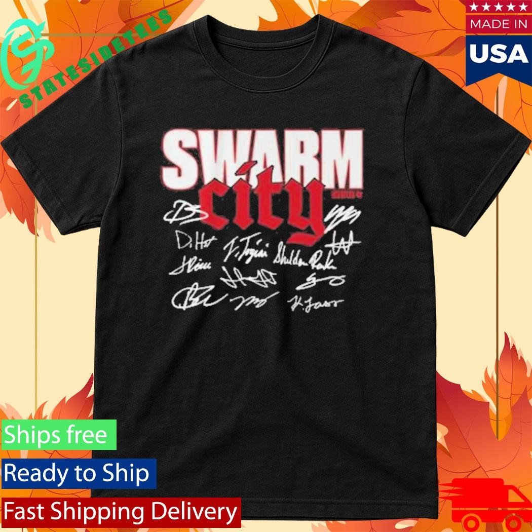 Houston Football Swarm City Signatures Shirt