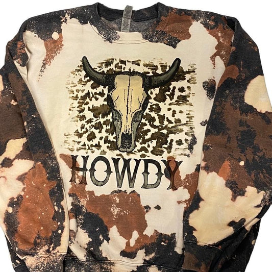 Howdy Bull Cowhide Crewneck sweatshirt