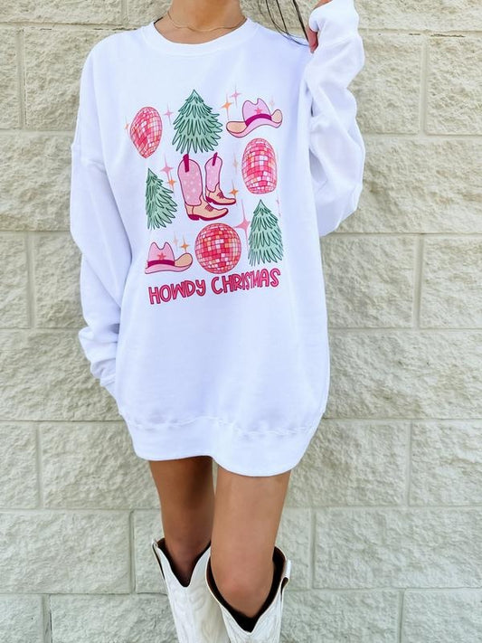 Howdy Christmas Graphic Sweatshirt