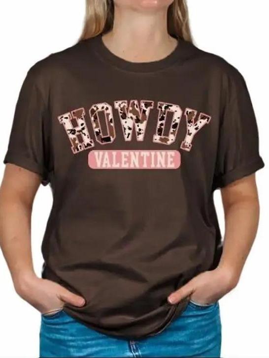 Howdy Valentine Cowprint T-shirt Hoodie, Sweatshirt | DripVista.com