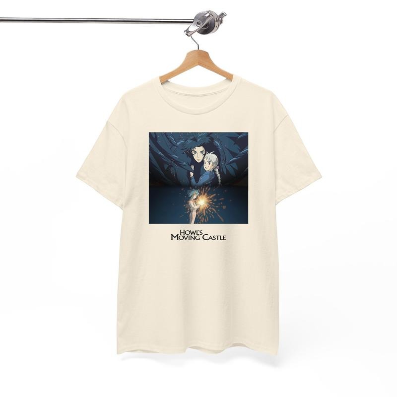 Howl and Sophie Shirt, Howl's Moving Castle Shirt, Anime shirt, Harajuku Clothing