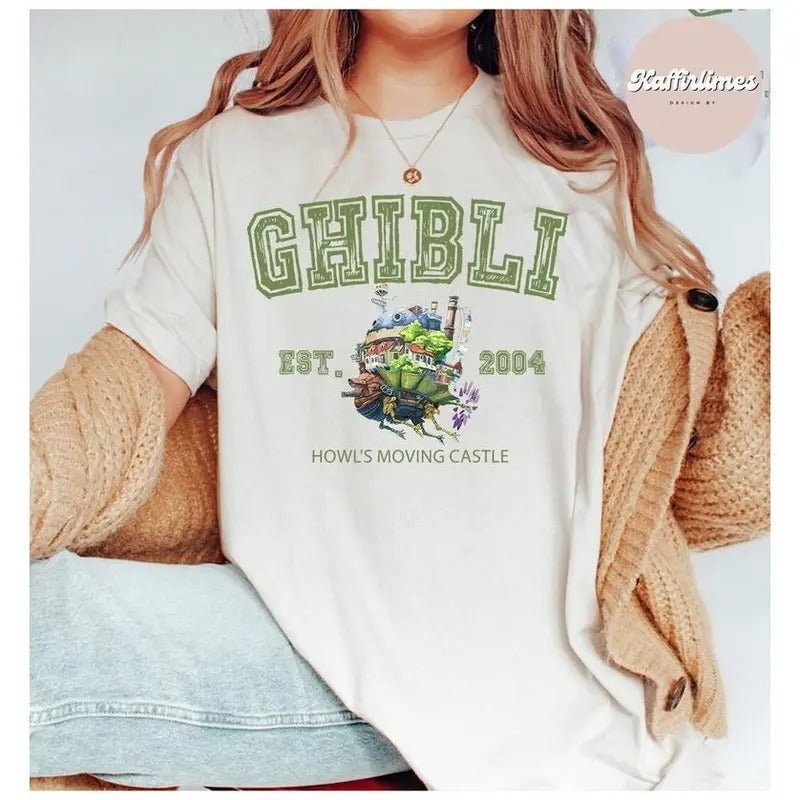 Howl's Moving Castle Shirt, Ghibli Shirt, Hayao Miyazaki, Studio Ghibli Gift, Anime Howls Moving Castle Shirt, Studio Ghibli T-Shirt