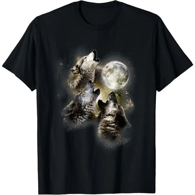 Howling in the moon, wolves, animal, wolf T-Shirt Hoodie, Sweatshirt | DripVista.com