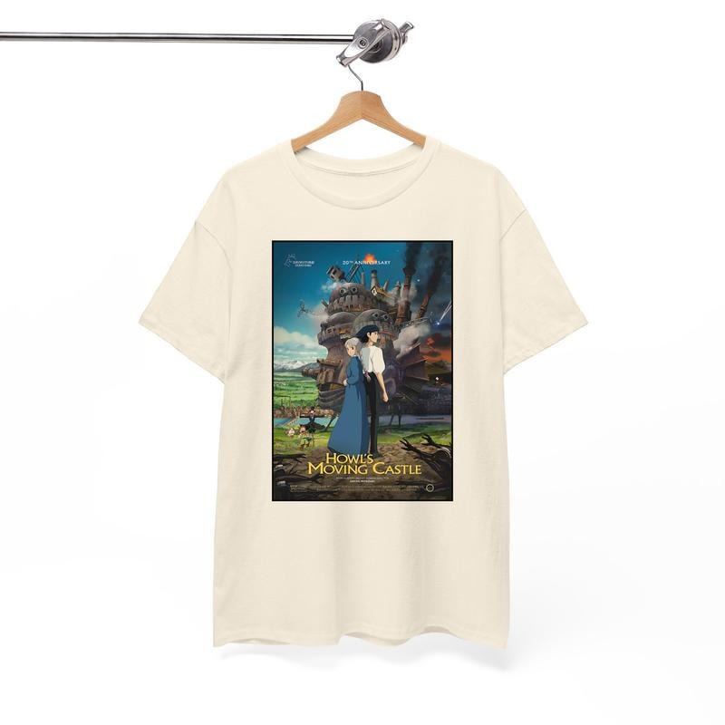 Howls Moving Castle Tshirt, Happy 20th Aniversary, Howl And Sophie, Calcifer, Anime Hoodie, Sweatshirt | DripVista.com