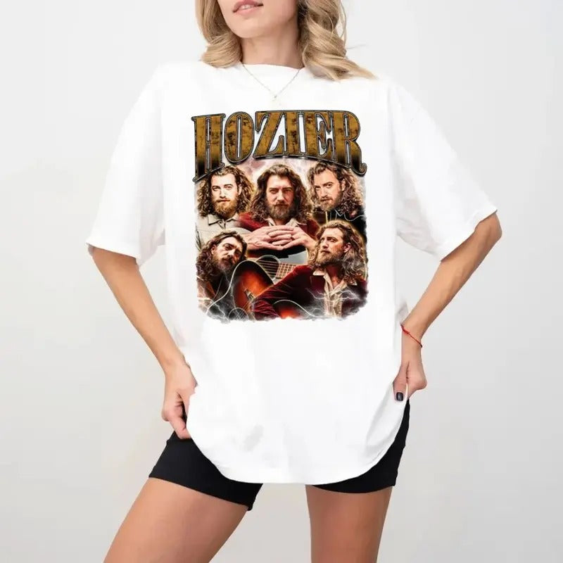 Hozierrrr Rhetttt Shirt, Hp Music Graphic 90s Bootleg, Retro Music Gifts For Fan Tour 2024, Unisex Short Sleeve Tee