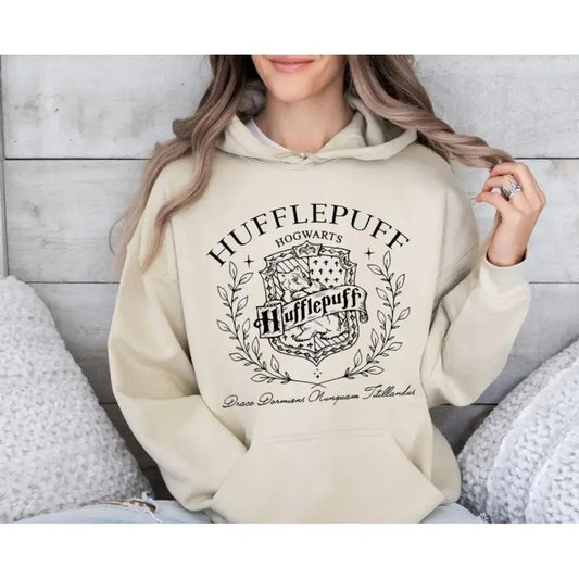 Hufflepuff Hogwarts House Sweatshirt, Vintage Wizard House Shirts, Universal Studios Shirt, Hp Wizard School Hoodie, Unisex Sweater Pullover Tee