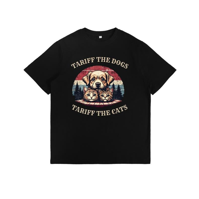 Humorous Pet - TNF Lightsaber brand - Shirt with "Tariff TNF Dogs Tariff TNF Cats" Slogan Hoodie, Sweatshirt | DripVista.com