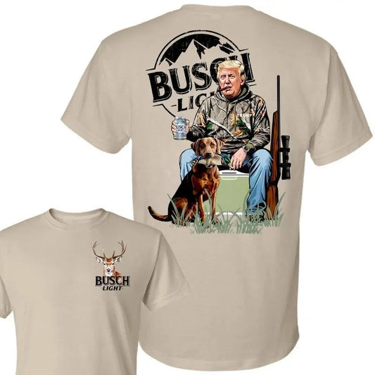 Hunter #Trumm With Busch Light Beer 2 Sides Tee, #Trumm and Your Hunt Dog, Hunting Season, Busch Light Shirt, Duck Hunting Shirt.
