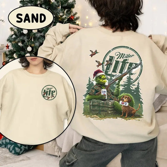 Hunter Green Beer 2 Siders Shirt, Character Xmas Christmas Sweatshirt, Hunting Season, Movie Xmas Sweatshirt Funny Christmas Sweatshirt