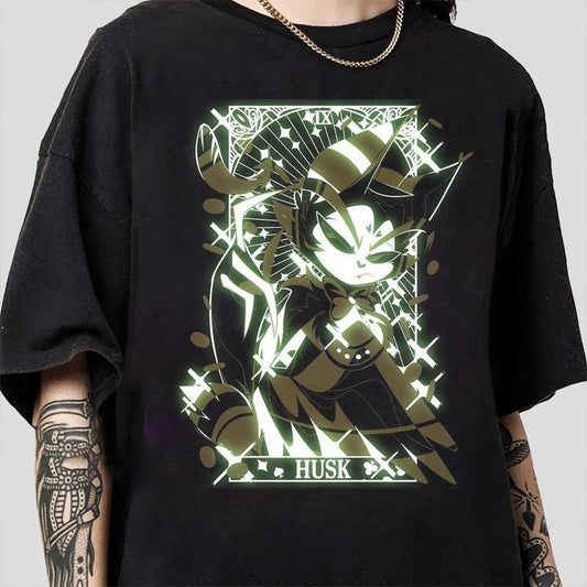 Husk T-Shirt, Hazbin Hotel Characters, Hazbin Hotel T-Shirt, Hazbin Hotel Cartoon , Birthday Gift for fan, Helluva Boss