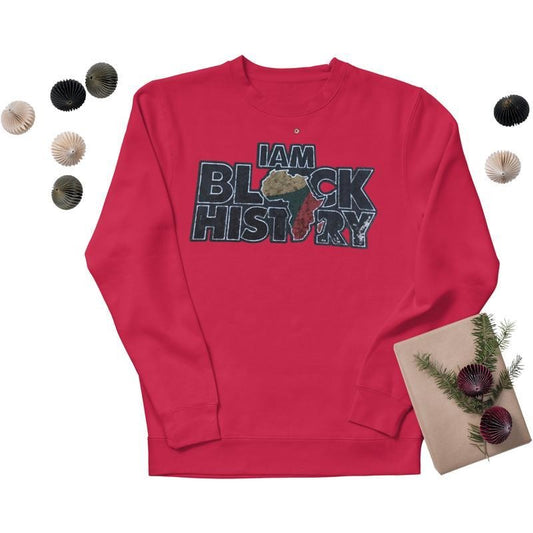I Am Black History Sequin Graphic Cotton Sweatshirt