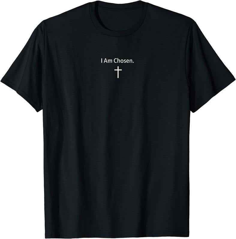 I Am Chosen By Jesus | Christian Faith Minimal T-Shirt | Unisex Cotton Tee Gift, Crewneck, Short Sleeve Hoodie, Sweatshirt