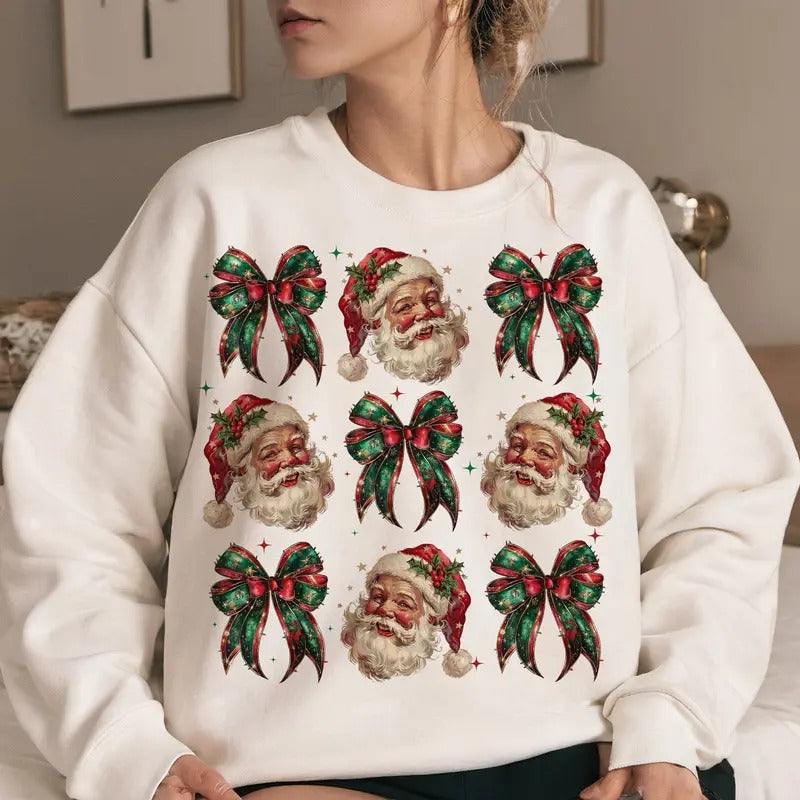 I Believe in Santa and Dinosaurs Sweatshirt, Christmas Santa Dinosaur Lover Unisex Crewneck Sweatshirt & T-shirt in...