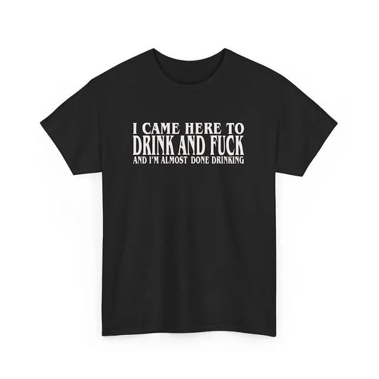 I Came Here To Drink And F*ck And Im Almost Done Drinking Tshirt, Funny Meme Tee, Parody Shirt, Ironic Gift, Gift for Them