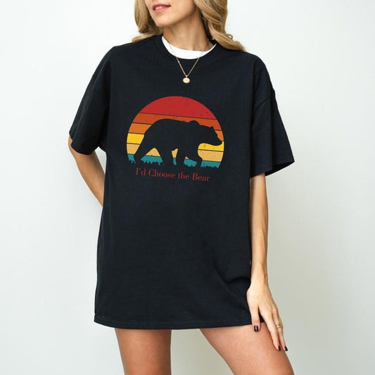I Choose The Bear T-Shirt, Bear Vs Man, Womens Rights Shirt, Female Empowerment Shirt, Gift For Her, Trendy Shirt, Bear Fan Gift