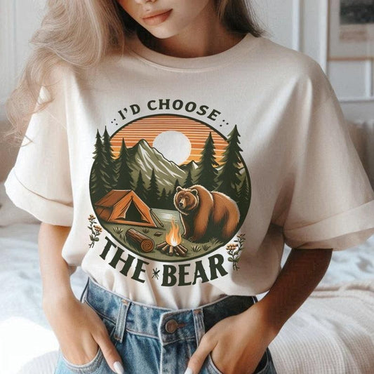 I Choose The Bear T-shirt, Womens Rights T-shirt, Bear Vs Man Shirt, Female Empowerment, Trendy shirt, man or bear T-shirt