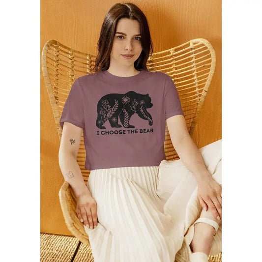 I Choose The Bear, Feminist Graphic Tee, Bears Don't Do That Shirt, Bears Or Man Shirt, Unisex Garment-Dyed T-shirt