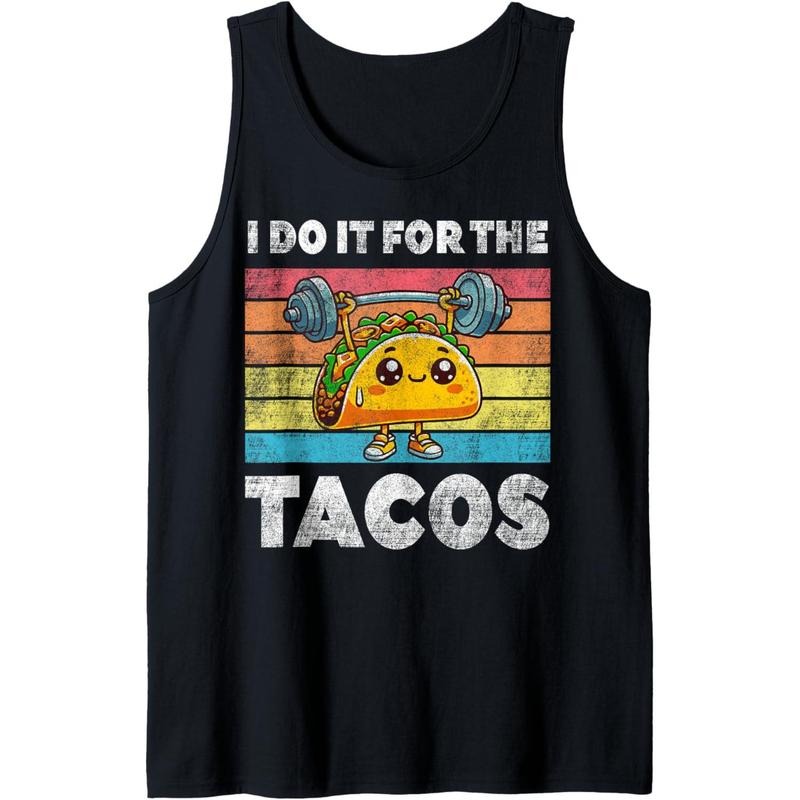 I Do It For The Tacos Mexican Workout Retro Taco Tuesday Tank Top made in usa T-Shirts, Hoodie, Sweatshirt | DripVista.com