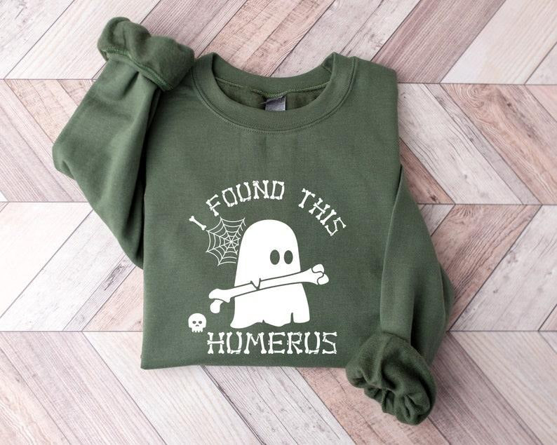 I Found This Humerus Ghost Sweatshirt, Halloween Sweatshirt, Nursing School Clothing, Fall Sweatshirt, Funny Halloween ...