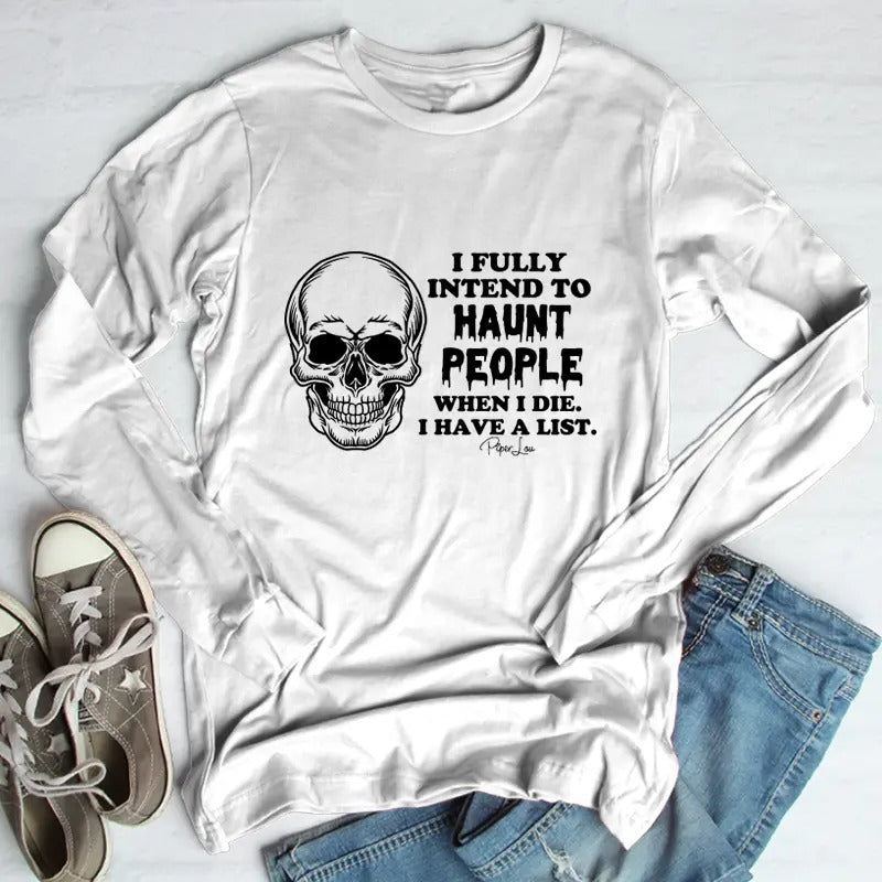 I Fully Intend To Haunt People Men's Long Sleeve Tee, Made in the USA, Long Sleeve Shirts, #Halloween #fall Hoodie,...