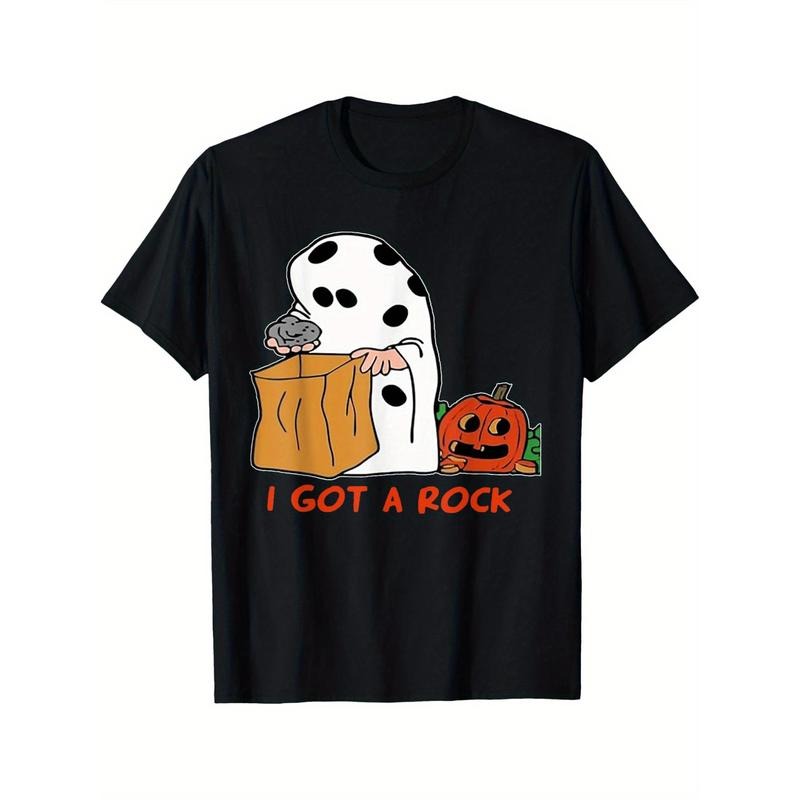 I Got A Rock Funny Halloween T-Shirt T-shirt Comfortable, Casual Short Sleeve, Daily Wear, All Season, Black, Men 220g...